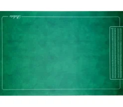 Tapis jeu Belote vert avec grille points 4 joueurs - 40 x 60 cm