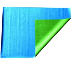 Tapis jeu recto bleu- verso vert Megamat hexagone effaçable plateau 122 x 88 cm