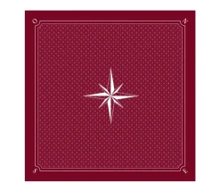 Tapis jeu Tarot 60 x 60 cm bordeaux rose des vents