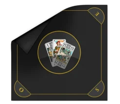 Tapis jeu Tarot 60 x 60 cm noir brun Les 3 bouts