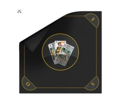 Tapis jeu Tarot 60 x 60 cm noir brun Les 3 bouts