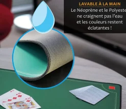 Tapis jeu Vert Belote pro - 40 x 60 cm super qualité