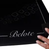 Tapis jeu 60 x 60 cm Belote avec grille noir Pique Forest
