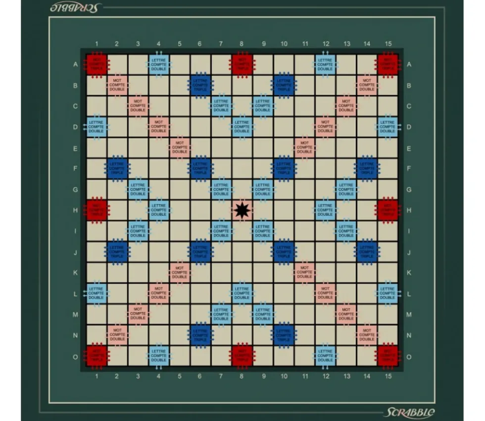 Tapis jeu 40 x 40 cm compatible Scrabble (sans pions)