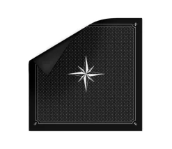 Tapis jeu 60 x 60 cm Tarot noir rose des vents