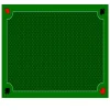 Tapis jeu 70 x 60 cm Vert Classique 4 coins : Pique coeur trèfle carreau
