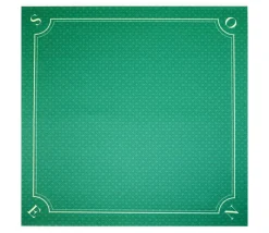 Tapis jeu 60 x 60 cm vert motif mini atouts Nord-Sud Tarot