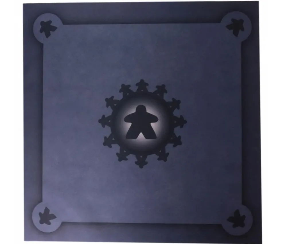 Tapis Meeple gris Multijeux 60x60 cm