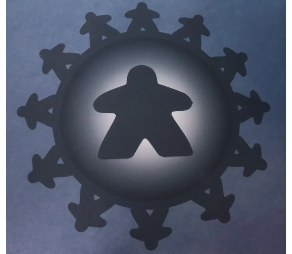 Tapis Meeple gris Multijeux 60x60 cm