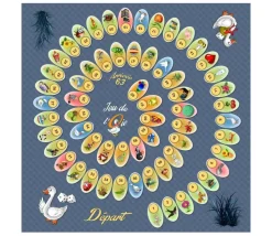 Tapis souple jeu de l'oie 60 x 60 cm sans pions