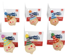 Toupie Clown en bois 5.6 cm de haut