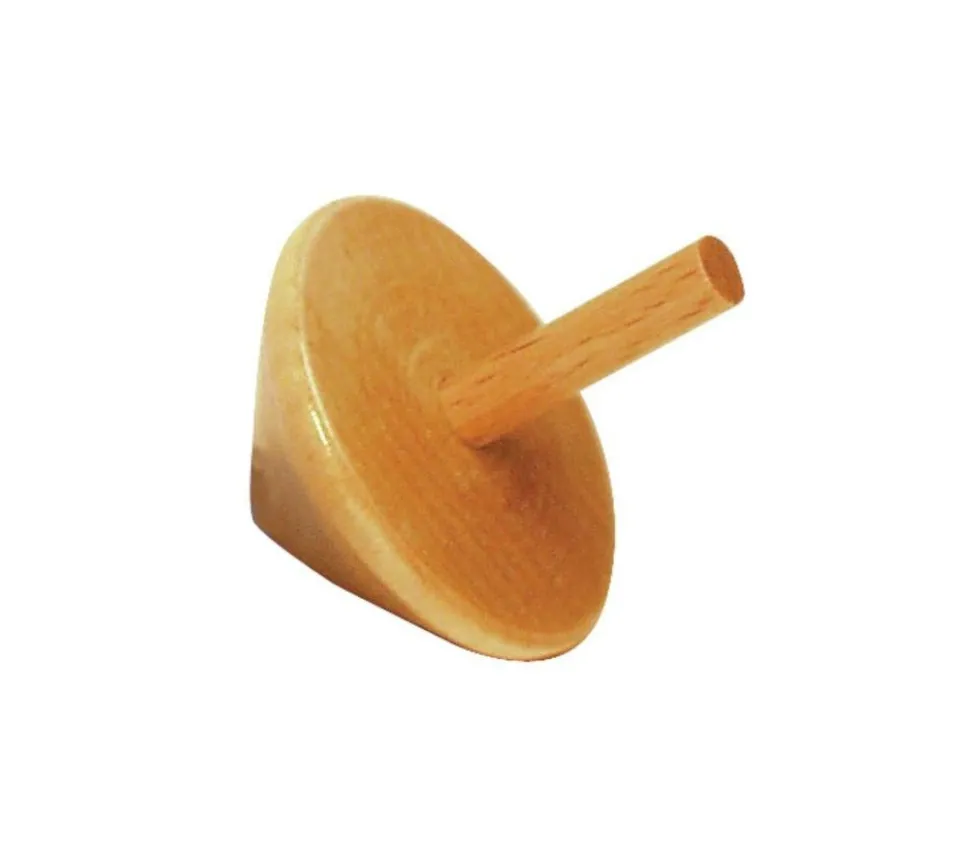 Toupie en bois hêtre pour jeux de société diam 33 mm