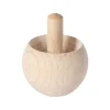 Toupie pirouette en bois naturel qui se retourne 3 x 3.5 cm