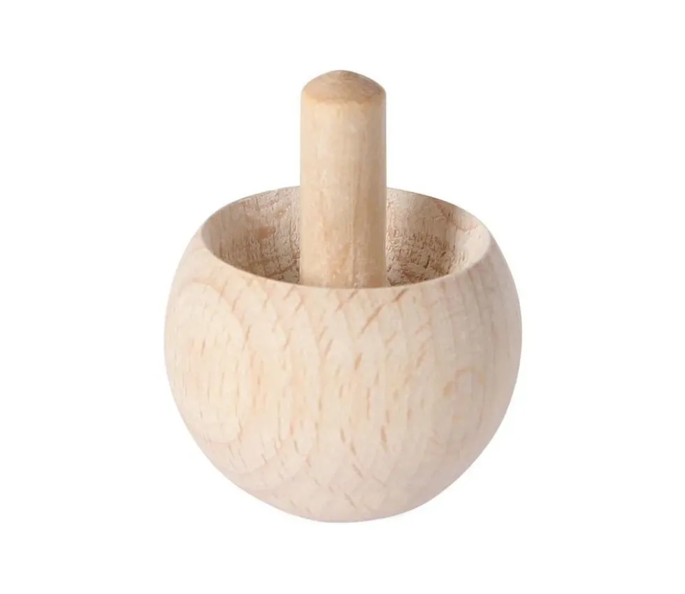 Toupie pirouette en bois naturel qui se retourne 3 x 3.5 cm