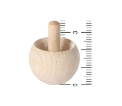 Toupie pirouette en bois naturel qui se retourne 3 x 3.5 cm