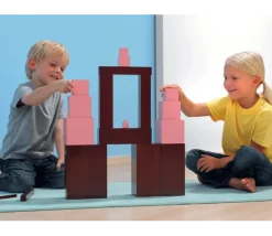 Tour Rose Montessori - 10 cubes en bois