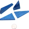 Triangle rectangle en bois bleu 46 x 24 mm de côté 8 mm épaisseur