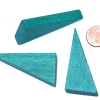 Triangle rectangle en bois vert 46 x 24 mm de côté 8 mm épaisseur