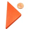 Triangle rectangle isocèle orange 67 x 47 x 8 mm en bois