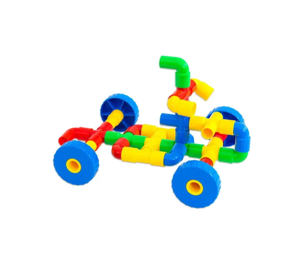 Tubes emboîtables 64 pièces - Jeu construction véhicule