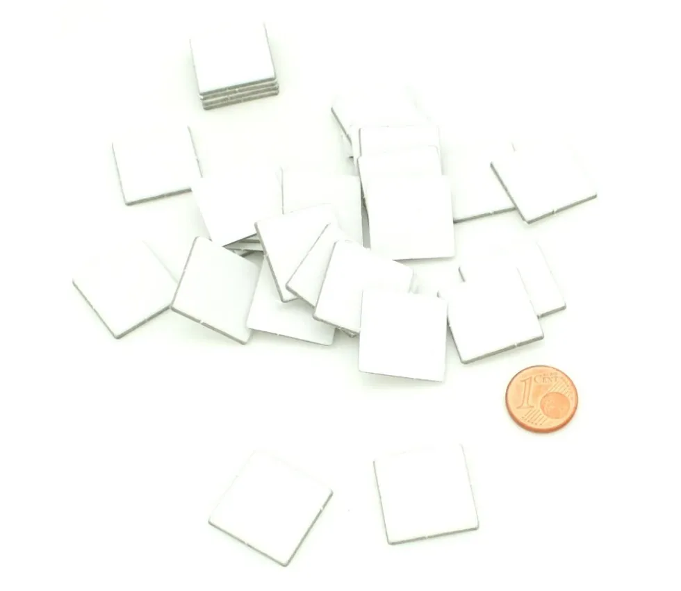 40 Tuiles carré 20 mm jetons épais blanc 2 cm vierge à personnaliser