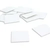 15 Tuiles carré 50x50 mm jetons blancs rigides