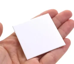 15 Tuiles carré 50x50 mm jetons blancs rigides