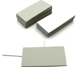 24 tuiles dominos 75 x 37 mm carton rigide blanc/gris vierge tuiles à personnaliser