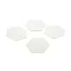 4 Tuiles hexagones jetons épais blancs 100 mm vierge à personnaliser
