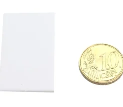 10 Tuiles jetons épais rectangles blancs 20x40 mm vierge à personnaliser
