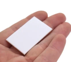 10 Tuiles jetons épais rectangles blancs 20x40 mm vierge à personnaliser