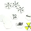 20 Tuiles 25 mm hexagones jetons épais blancs