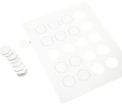 20 Tuiles 25 mm hexagones jetons épais blancs