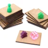 4 tuiles rectangles 6 x 4 cm en bois naturel