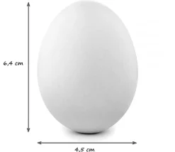 Œuf plastique blanc - oeuf à décorer 6.4 cm