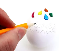 Œuf plastique blanc - oeuf pour décoration 6 cm