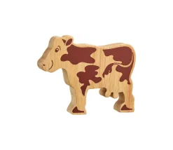 Vache brune en bois 120 x 95 x 25 mm