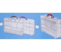 Valisette A4 avec 14 compartiments de 325 x 255 x H 56 mm vide