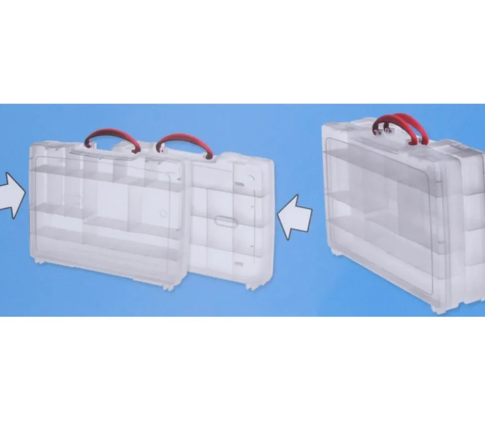 Valisette A4 avec 14 compartiments de 325 x 255 x H 56 mm vide