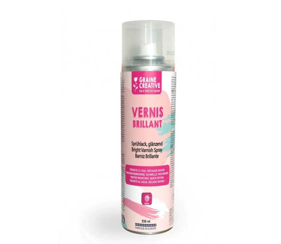 Verni brillant en spray 250 ml - loisirs créatifs