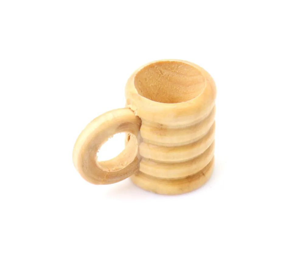 Verre à bière miniature en bois - pion chope 20 x 13 x 23 mm