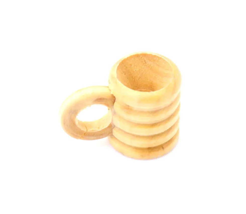 Verre à bière miniature en bois - pion chope 20 x 13 x 23 mm