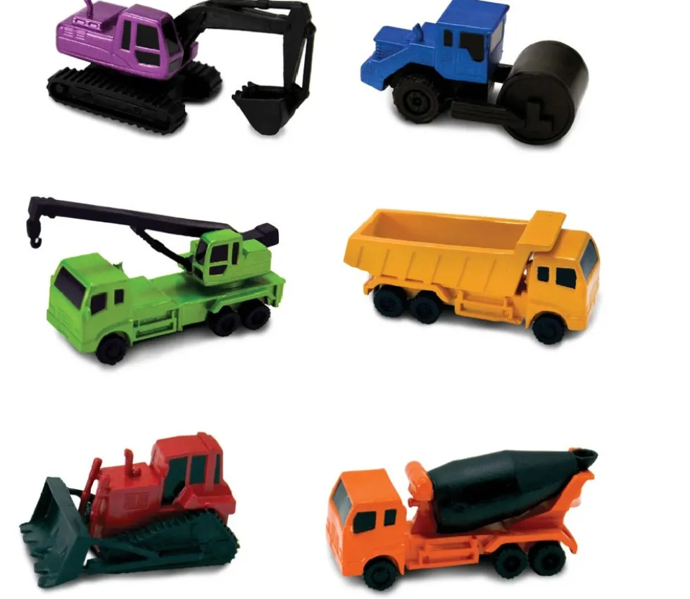 6 véhicules figurines de jeux "sur le chantier"