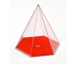 17 volumes géométriques plastique translucide 5.6 cm - Solides à remplir