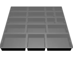 Zacabox - 18 compartiments modulaires avec couvercle - Sabot de rangement pour boite de jeu